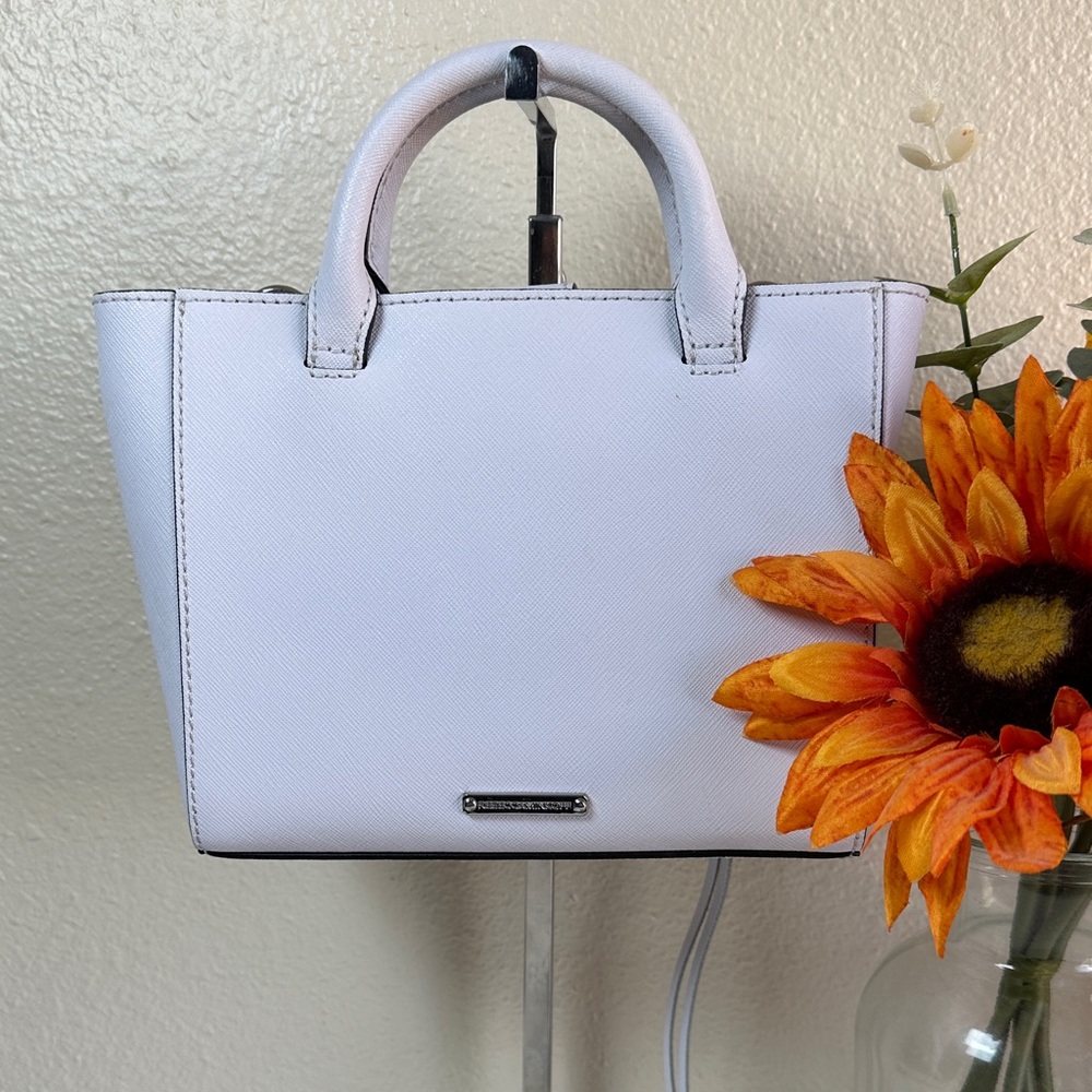Rebecca Minkoff lavender satchel with matching long strap